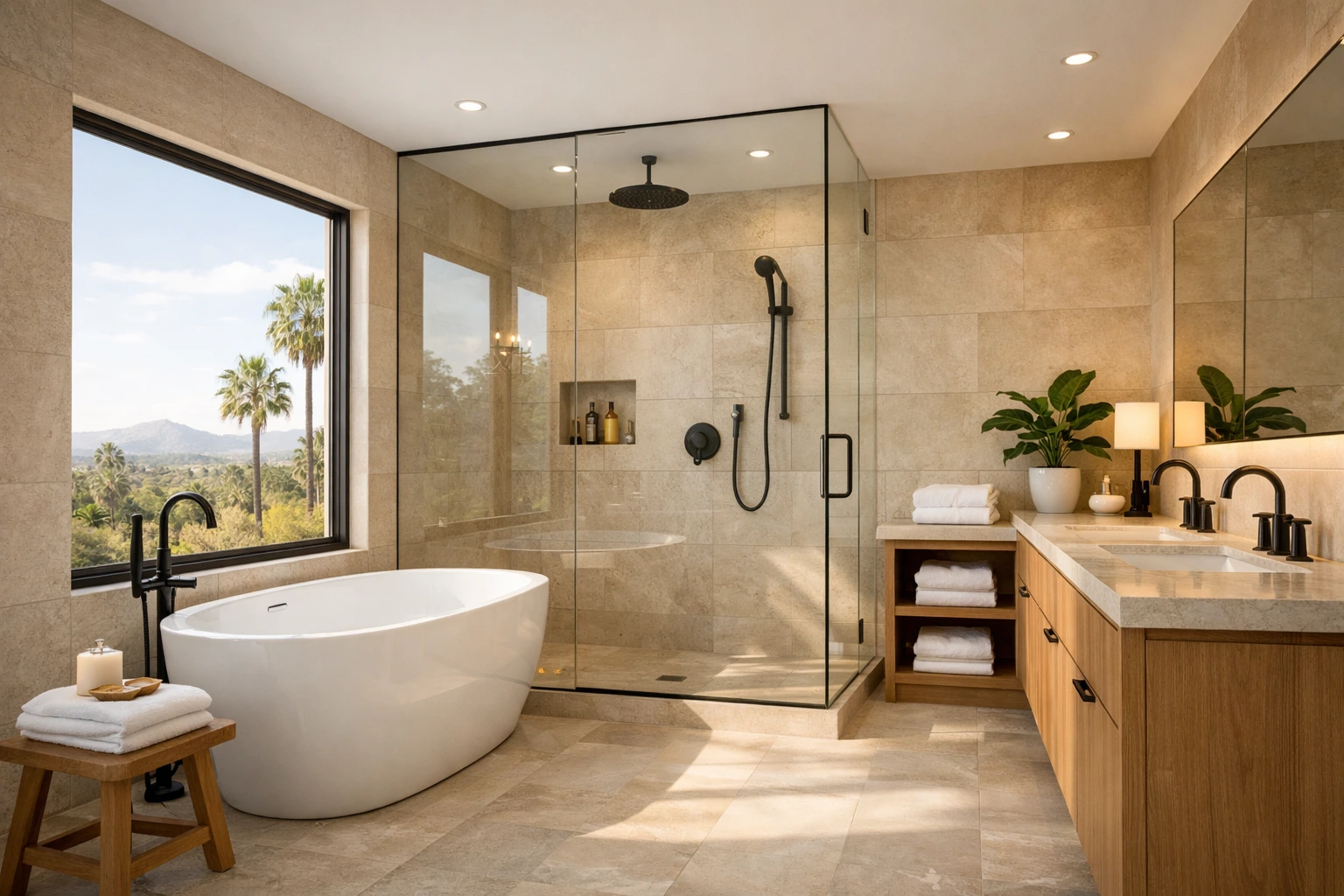 spa like bathroom is constrcted by bathroom remodel rca
